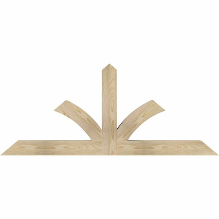 Ekena Millwork Richland Rough Sawn Timber Gable Bracket, Douglas Fir, 60"W x 25"H x 4"D x 4"F, 10/12 Pitch GBW060X25X0404RIC00RDF